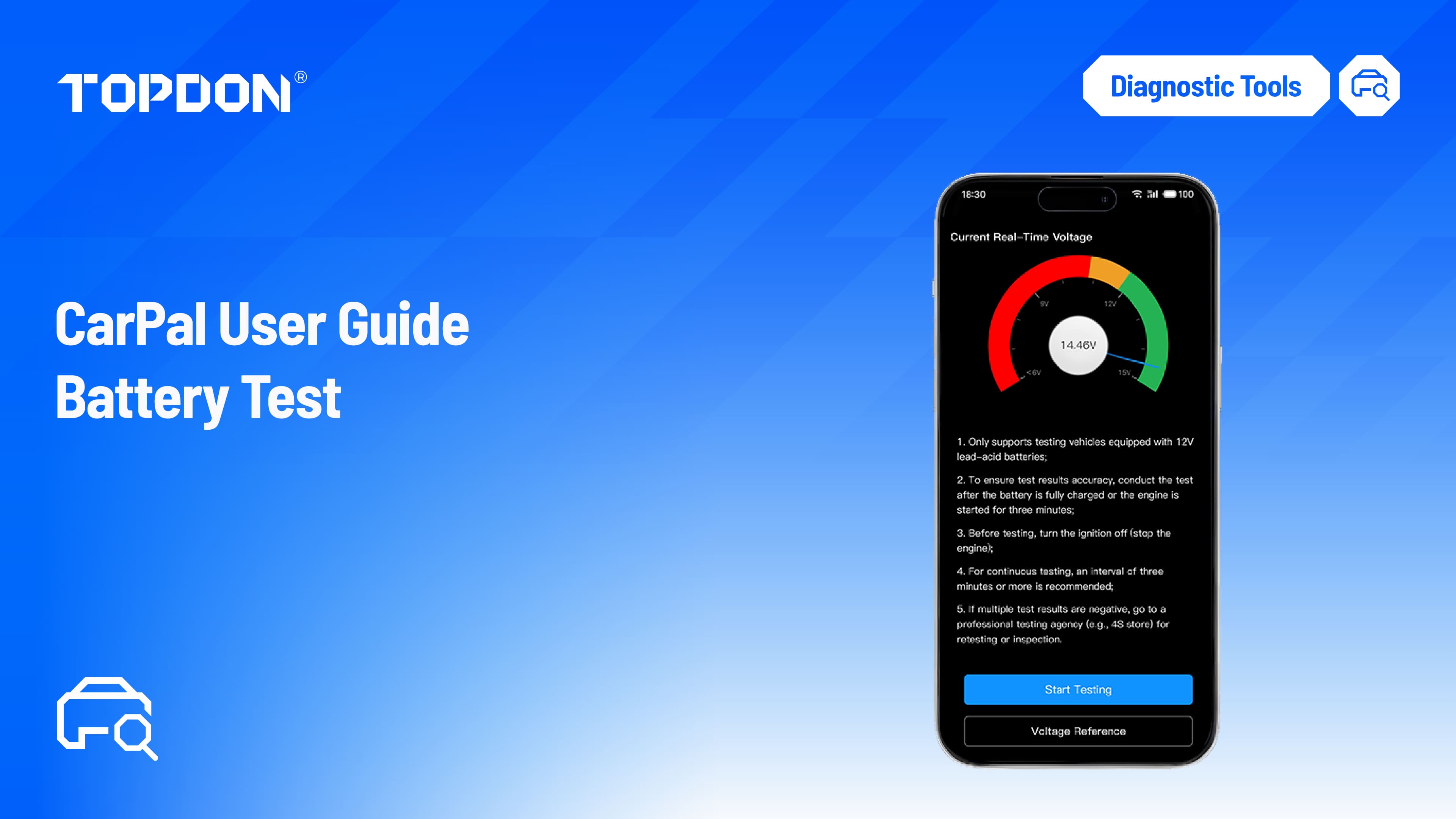 TOPDON CarPal User Guide - Battery Test